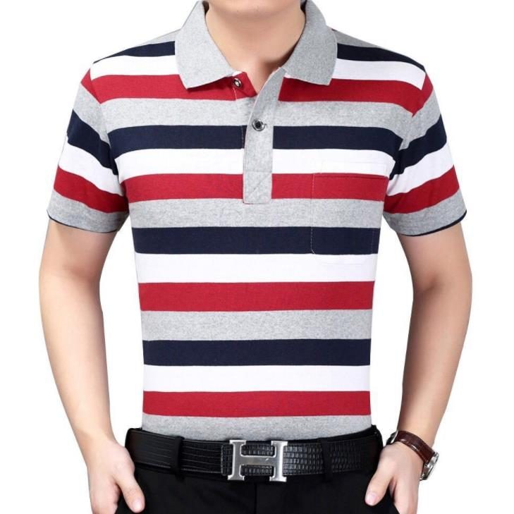 Men polo Shirt with Pocket Stripe | T Shirt Manufacturers